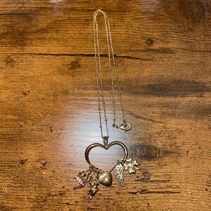 Gold Heart Charm Necklace
